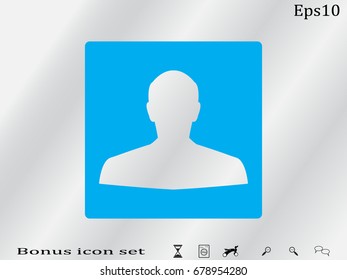man, silhouette, a user icon, vector illustration eps10