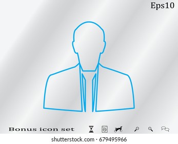 man, silhouette, a user icon, vector illustration eps10