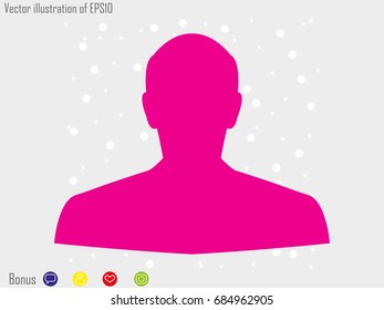man, silhouette, a user icon, vector illustration eps10