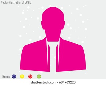 man, silhouette, a user icon, vector illustration eps10
