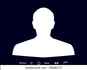 man, silhouette, a user icon, vector illustration eps10