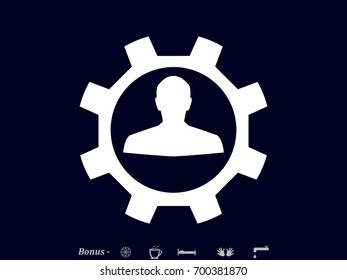 man, silhouette, a user icon, vector illustration eps10