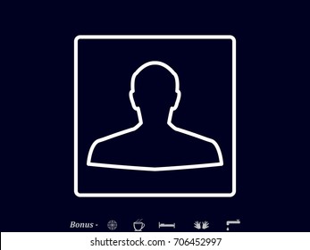 man, silhouette, a user icon, vector illustration eps10