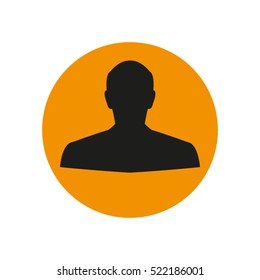 man silhouette, user, people, vector icon, eps10