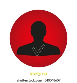 man, silhouette, user, vector illustration EPS 10