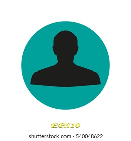 man, silhouette, user, vector illustration EPS 10