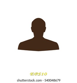 man, silhouette, user, vector illustration EPS 10