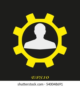 man, silhouette, user, vector illustration EPS 10