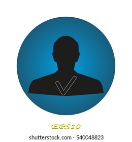 man, silhouette, user, vector illustration EPS 10