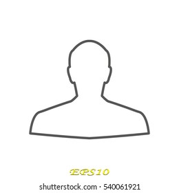 man, silhouette, user, vector illustration EPS 10