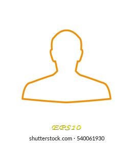 man, silhouette, user, vector illustration EPS 10