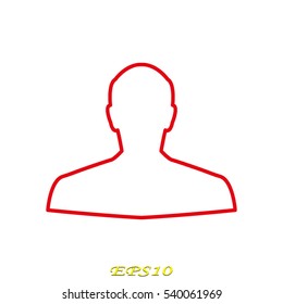 man, silhouette, user, vector illustration EPS 10