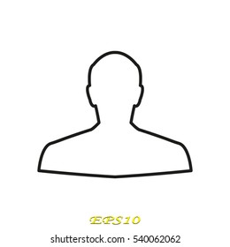 man, silhouette, user, vector illustration EPS 10