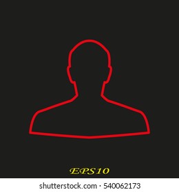 man, silhouette, user, vector illustration EPS 10