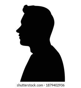 A man silhouette vector, black and white people.