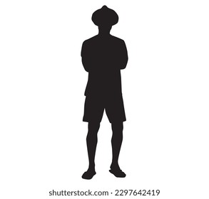 Man Silhouette Vector Design Black