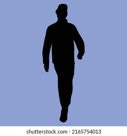 Moda de artista gráfico de diseño vectorial de silueta de hombre 