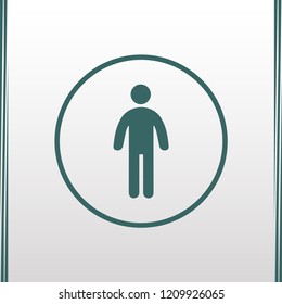 Man silhouette vector icon