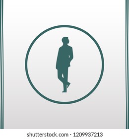 Man silhouette vector icon