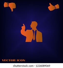 Man silhouette vector icon