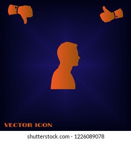 Man silhouette vector icon