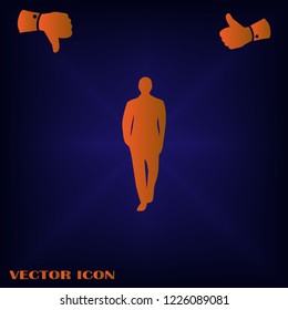 Man silhouette vector icon