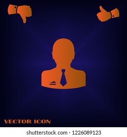 Man silhouette vector icon