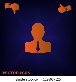Man silhouette vector icon
