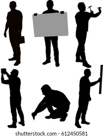 Man silhouette vector illustration