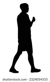 Man silhouette vector on white background ,people in black and white, illustration for creative content.