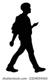 Man silhouette vector on white background ,people in black and white, illustration for creative content.