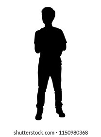 Man silhouette vector. Person concept.