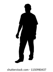 Man silhouette vector. Person concept.