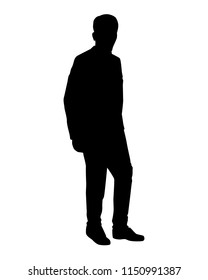 Man silhouette vector. Person concept.