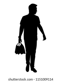 Man silhouette vector. Person concept.