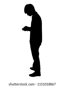 Man silhouette vector. Person concept.