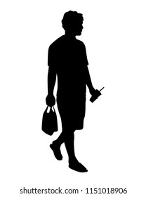 Man silhouette vector. Person concept.