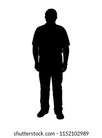 Man silhouette vector. Person concept.