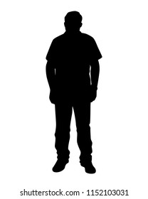 Man silhouette vector. Person concept.