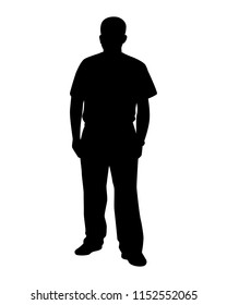 Man silhouette vector. Person concept.