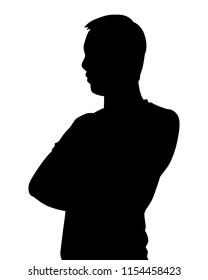 Man silhouette vector. Person concept.