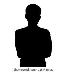 Man silhouette vector. Person concept.