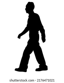 man silhouette vector walking,stepping,standing, active
