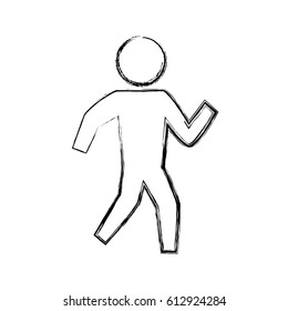 man silhouette walking