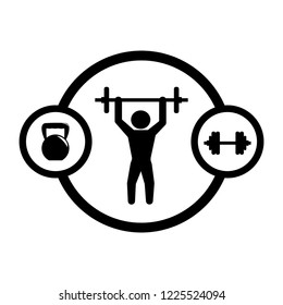 man silhouette weight lifting