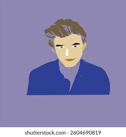 Man Simple and easy comic Illustration