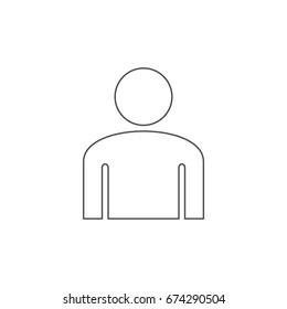 Man simple icon. Web icon. Contour illustration. 