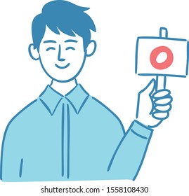 man simple illustration gesture vector
