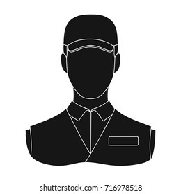 Man single icon in black style.Man, vector symbol stock illustration web.