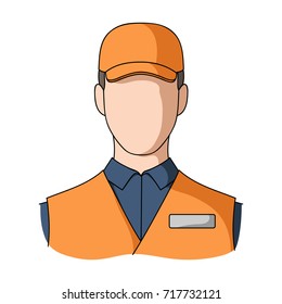 Man single icon in cartoon style.Man, vector symbol stock illustration web.